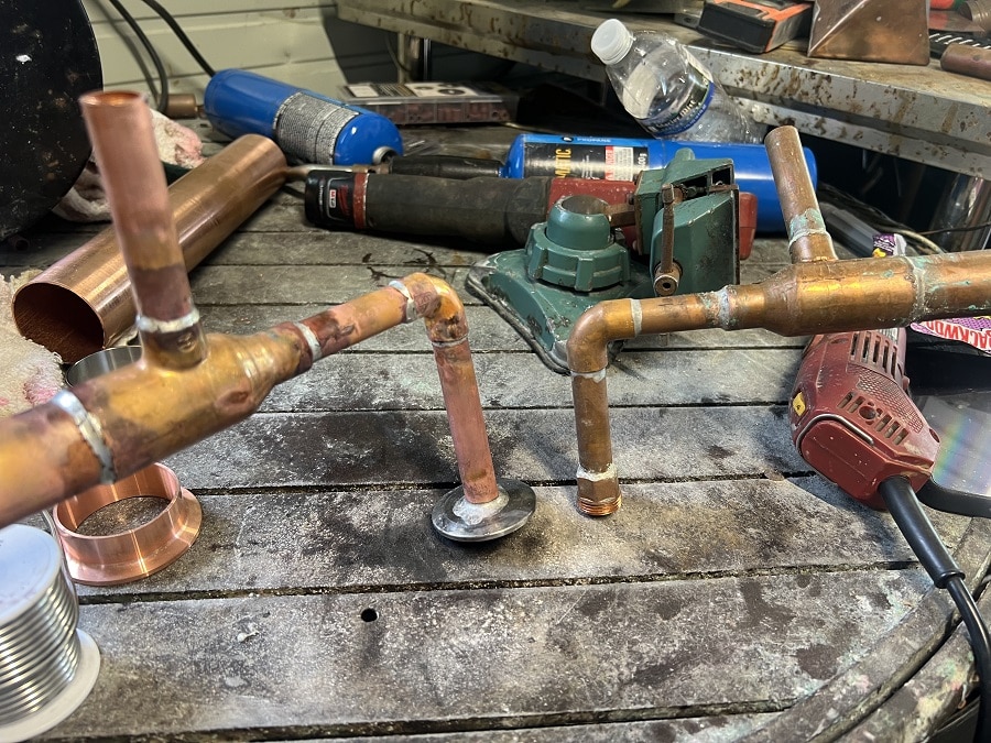 Different types of keg still connections.