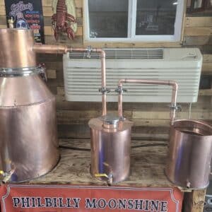 20 Gallon Copper Still with Thumper, and Worm