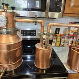 3 Gallon Copper Still with Thumper, and Worm