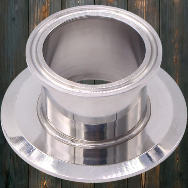 3-inch to 2-inch stainless end cap reducer for tri-fitting.