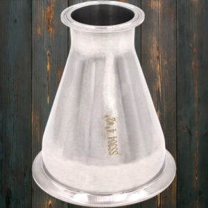 Four inch to two inch cone reducer adapter tri-fitting.