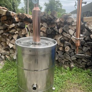 55 Gallon Still with 4 Inch Column, and Condenser