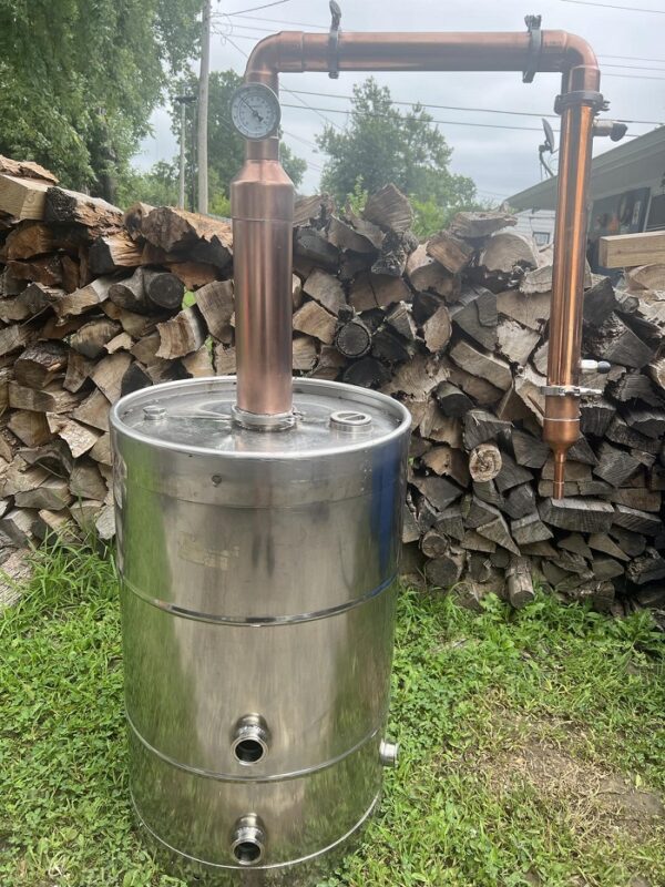 55 Gallon Still with 4 Inch Column, and Condenser
