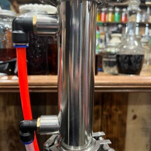2-inch stainless steel dephlegmator with hoses.