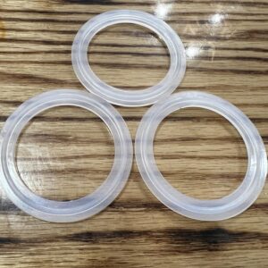 Silicone tri-fitting ferrule gaskets for distilling.
