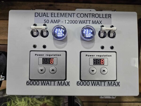 Dual 50-amp SCR controller box.