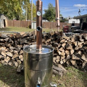 The Goliath 55 Gallon Still with 4 Inch Monster Column, and Condenser