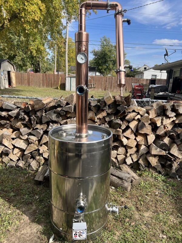 The Goliath 55 Gallon Still with 4 Inch Monster Column, and Condenser