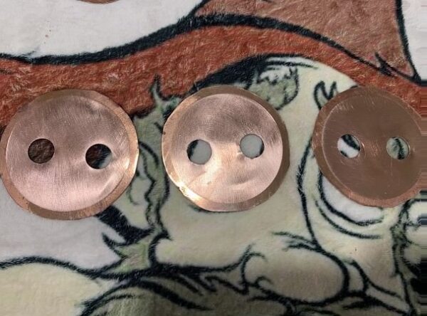 Copper mason jar thumper lids for half inch.