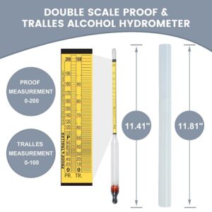 Proofing hydrometer with graduated cylinder.