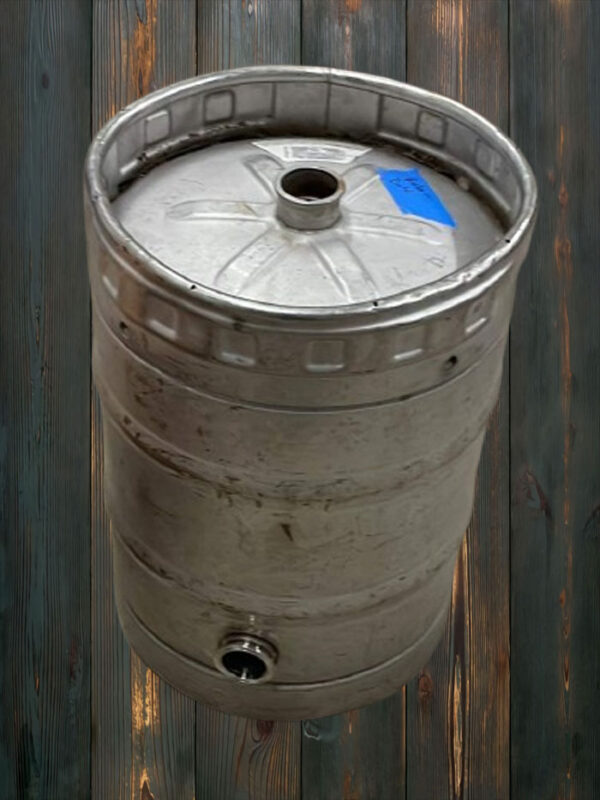 Welded beer keg for making keg stills.