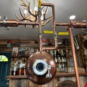 One gallon copper thumper with bypass for distilling.