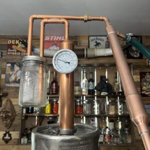 One foot copper column with quart thumper jar