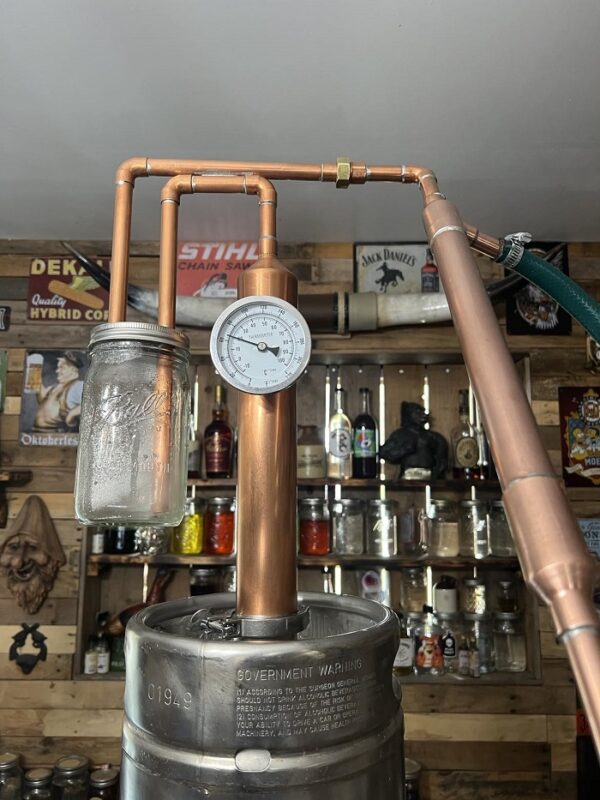 One foot copper column with quart thumper jar