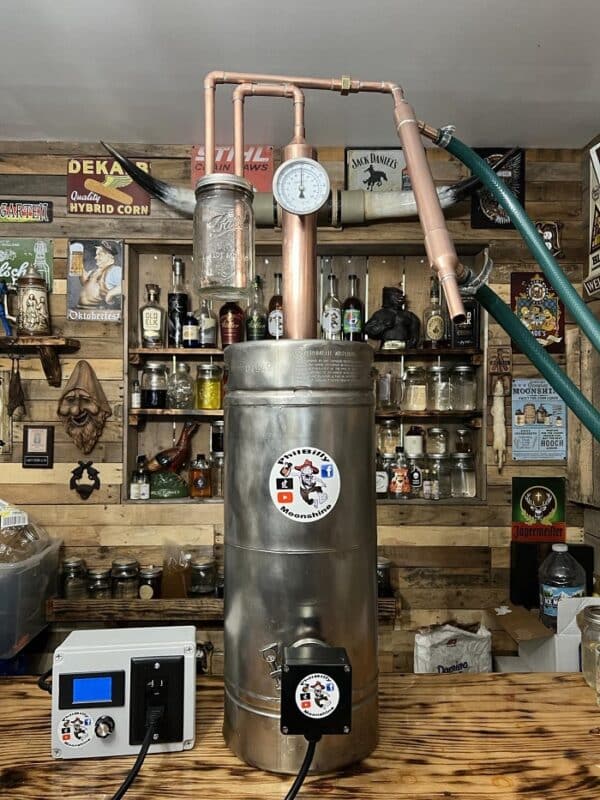 Electric Apartment Keg Still with thumper jar - 5 Gallon