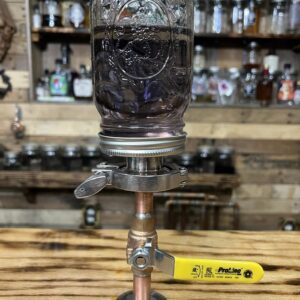 Pint mason jar infuser for thumpers, with 1.5-inch tri-fittings