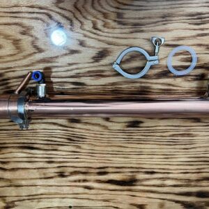 Distilling condenser with 2-inch tri fitting.