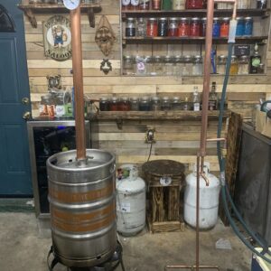 Three foot column with big dog vertical condenser and stand