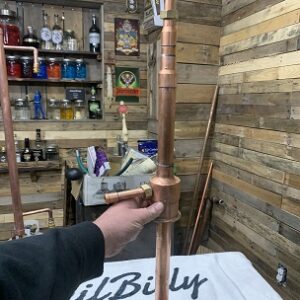 Copper thumper downcomer for making a keg into a thumper.