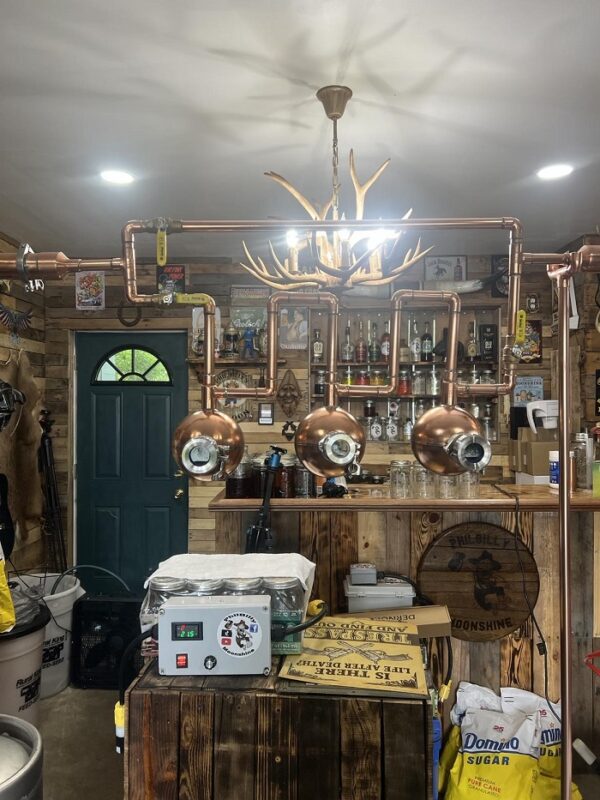 copper ball triple thumper with by pass for distilling