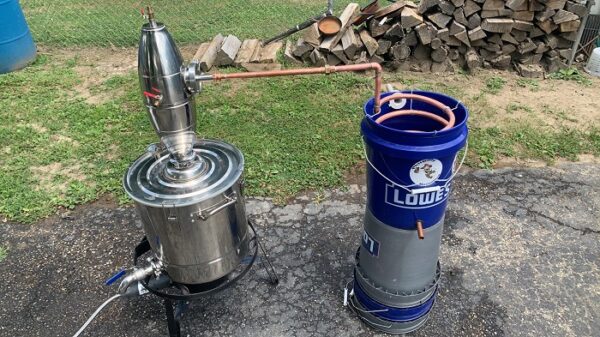 Five gallon worm condenser for the Vevor Still