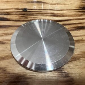 2.5 inch stainless steel tri-clamp end cap.