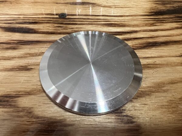 2.5 inch stainless steel tri-clamp end cap.