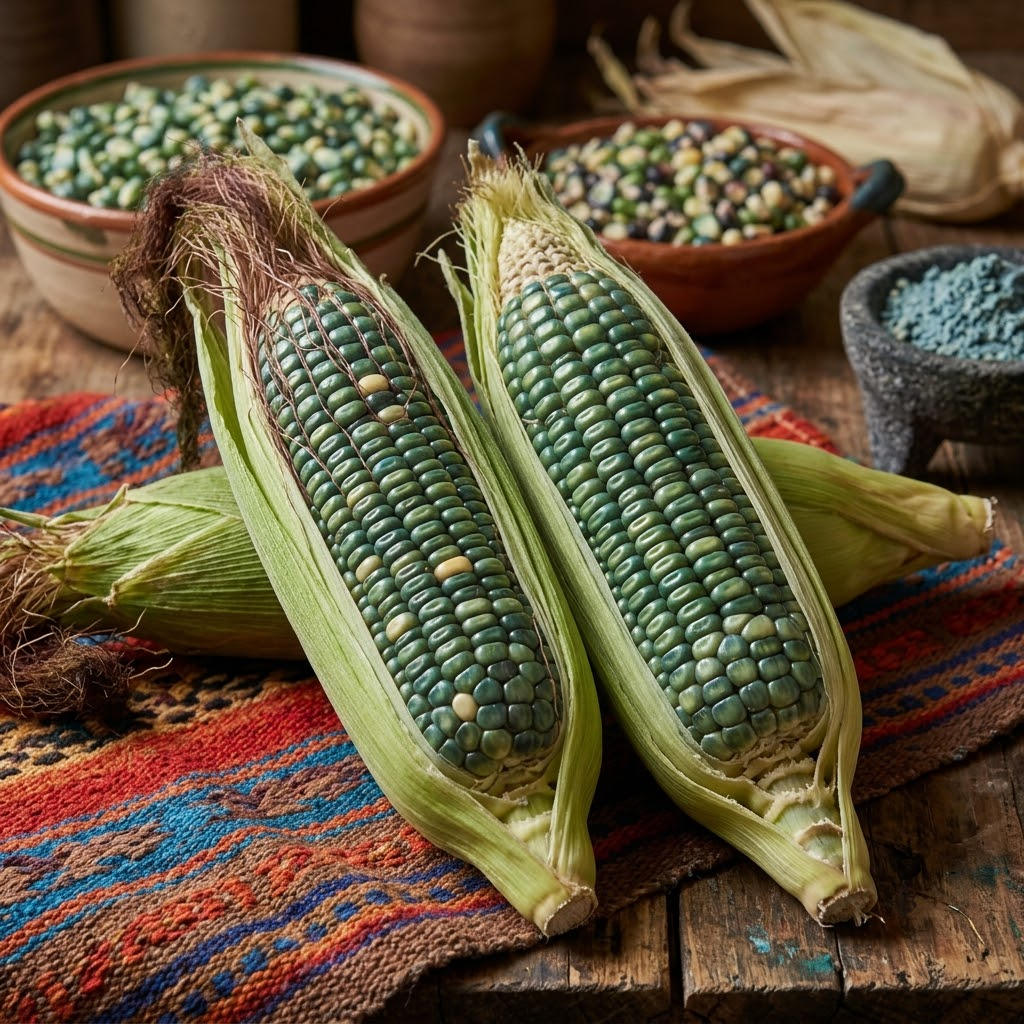 南アフリカ　MOONSHINE  オリジナル　ハンドメイド　インテリア Oaxacan Green Heirloom Corn - PhilBilly Moonshine - Handmade