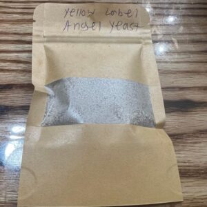 Yellow label angel yeast.