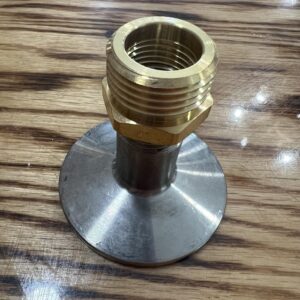 2-inch tri fitting to water hose dump port.