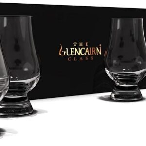 Six Glencairn whiskey glasses in a presentation box.