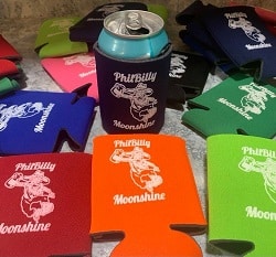 PhilBilly moonshine beer koozie.