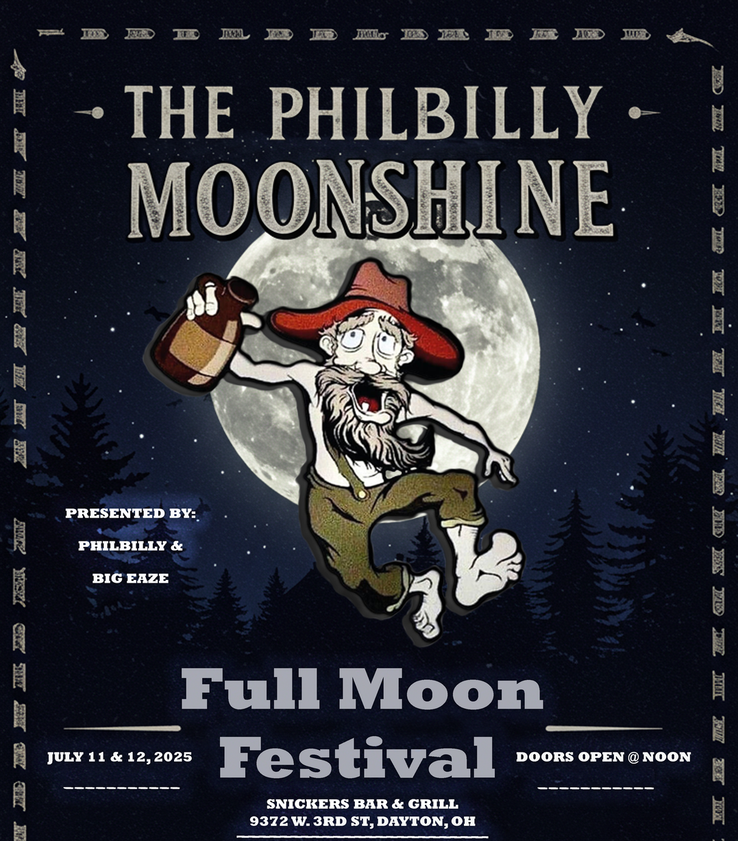 Moonshine festival flyer.