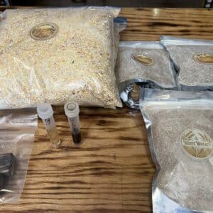 Four grain distillers mash kit for home distilling.